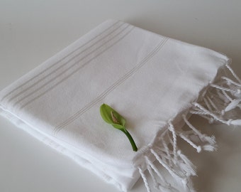 SALE 25% OFF Turkish Towel, Peshtemal, Natural Soft Cotton Bathroom, Beach Towel, Mother's day gift, summer coverups, bridesmaids, White