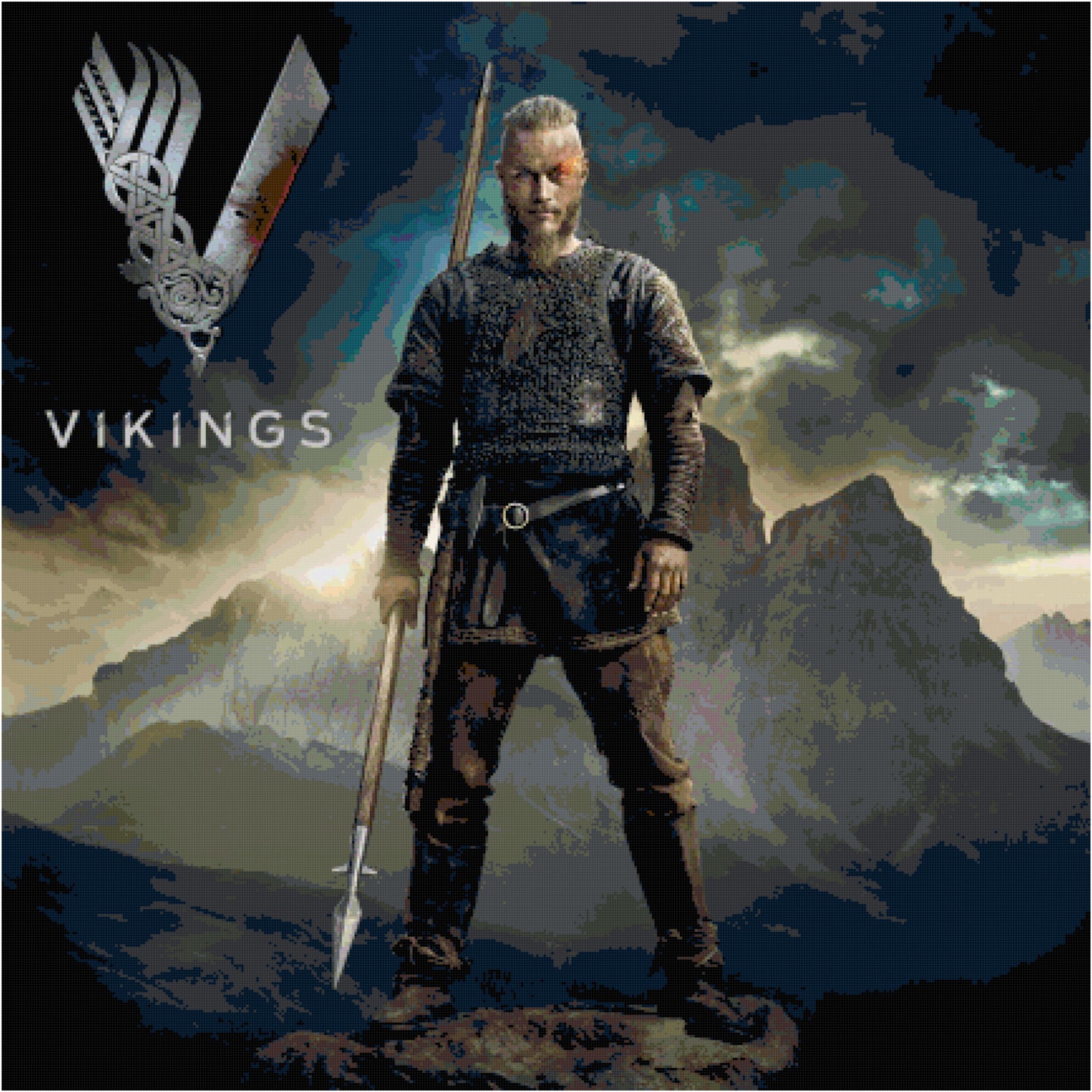 Vikings Ragnar Lothbrok Cross Stitch Pattern By Sherryshouse