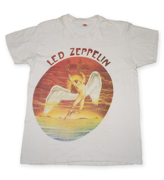 1970s Led Zeppelin Swan Song Promo Shirt by WyCoVintage on Etsy