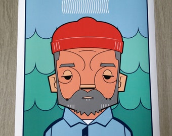 The Life Aquatic Zissou movie poster print