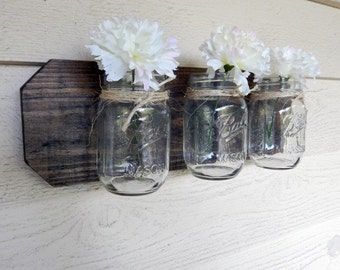 mason jar decor. Wall decor. Home accents. Rustic wood,HouseWarming gift