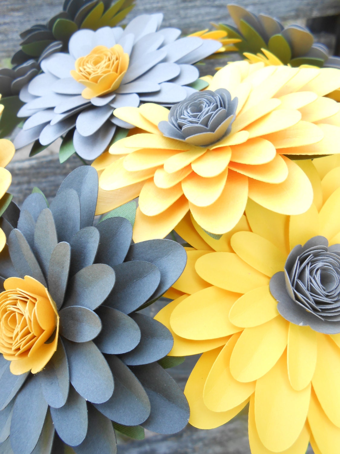 Gerber Daisy Paper Flower Bouquet. CHOOSE Your Colors.