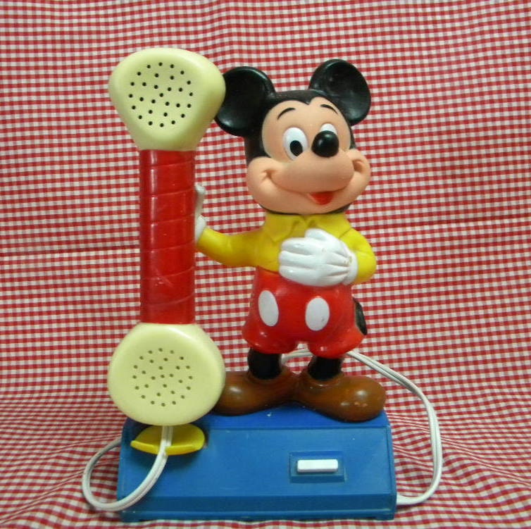 1977 Mickey Mouse toy phone vintage toys