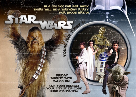 Carte Invitation Anniversaire Star Wars