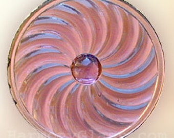 Amethyst Pinwheel Stained Glass Jewel 50mm