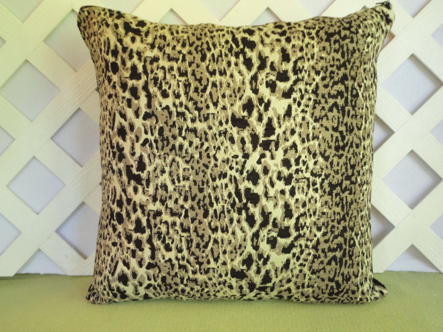 Leopard Print Pillow Cover/ Animal Print Pillow Cover/ Tan