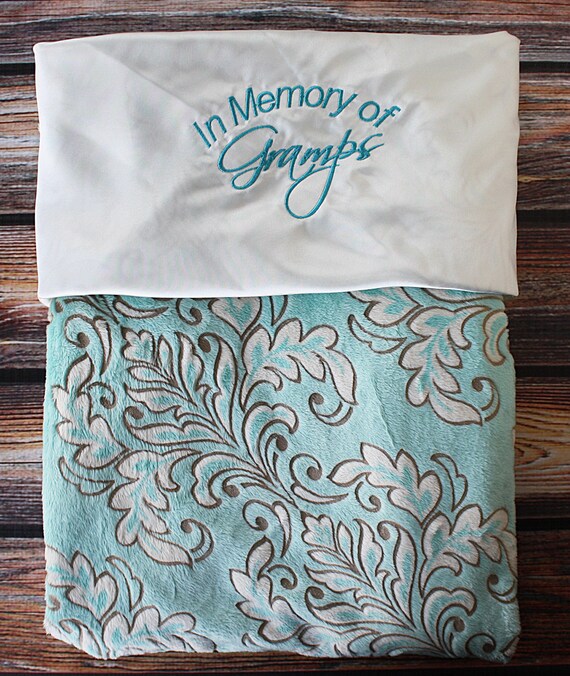 Items similar to Minky Blanket, satin and minky, sympathy gift, adult