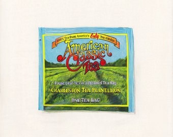 Tea. Original egg tempera illustration from 'The Taste of America' book.