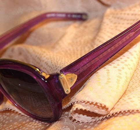 Vintage Authentic LV LOUIS VUITTON Purple and Silver Sunglasses Hand Made in France – Haute Juice