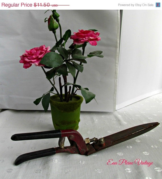 Garden Hand Grass Clippers Shears Tool 1950s by EauPleineVintage