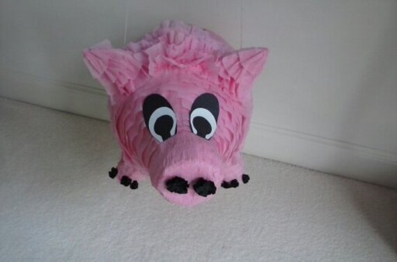 Pink Pig Party Pinata Il_570xn