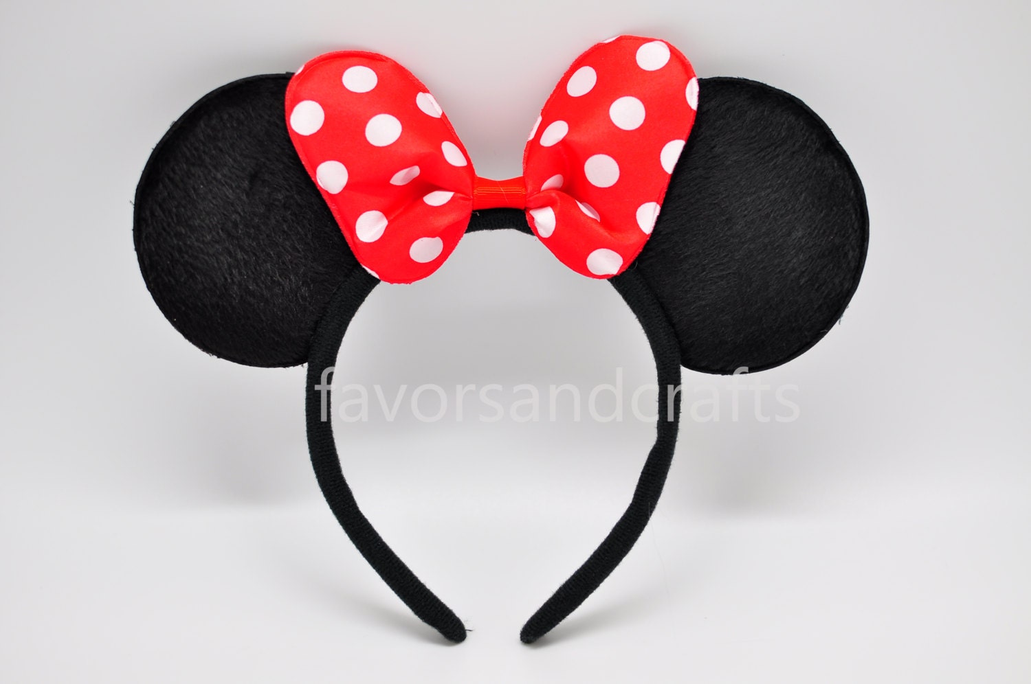 1 Minnie Mouse Headband RED Bows Minnie Mouse Ears Minnie