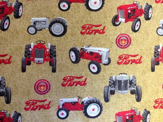 Blue ford tractor fabric #3