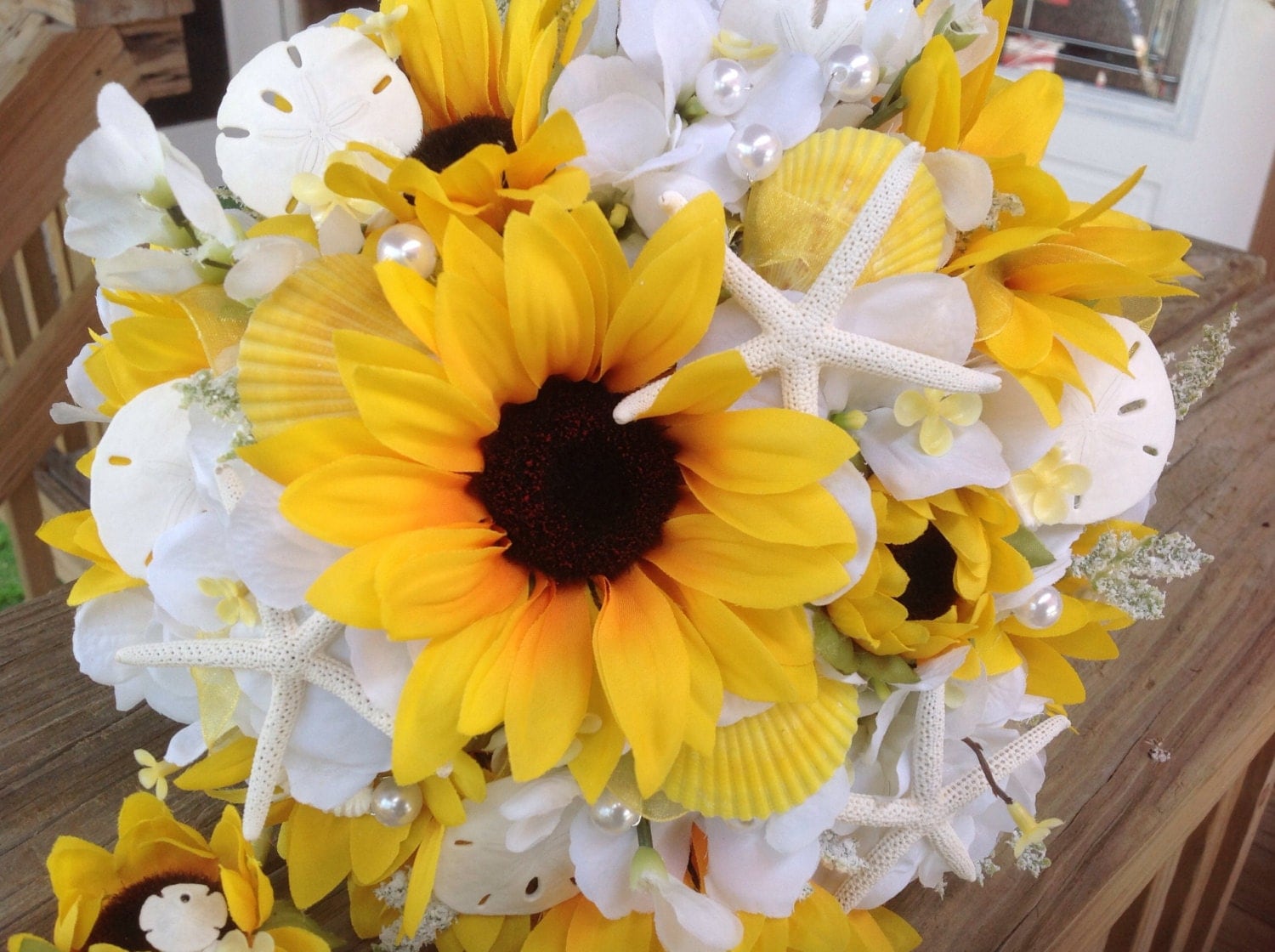 sunflower beach wedding