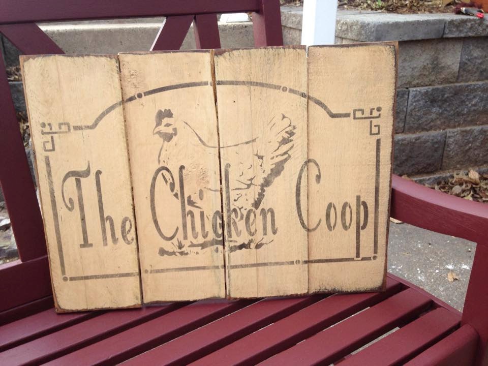 Primitive Chicken Coop Sign Chicken Sign Wall Decor Rustic