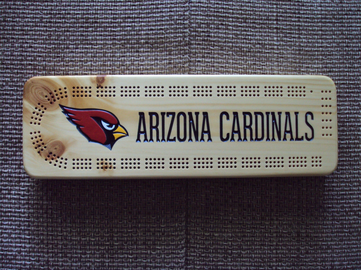 Rustic Cribbage Board Arizona Cardinals Football Furniture