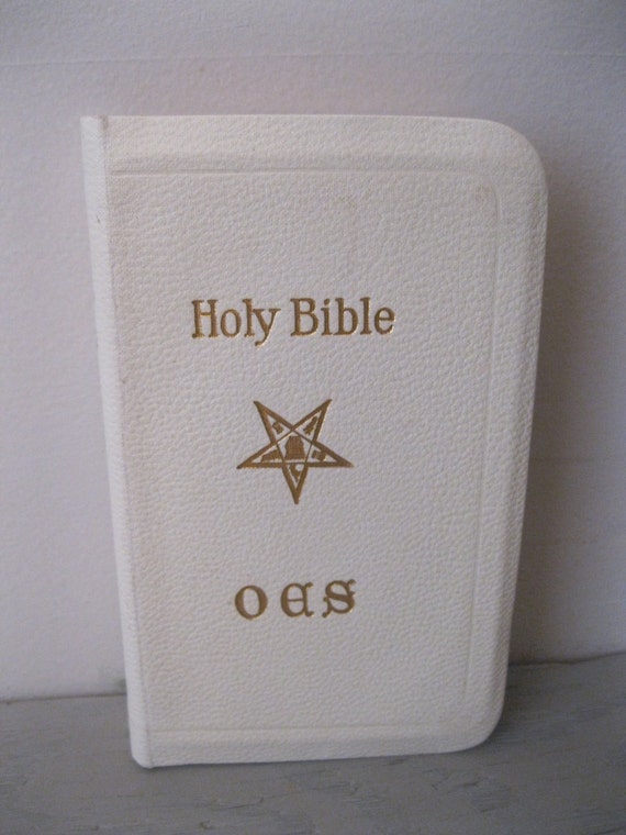 Vintage Leather Masonic Bible Holman Eastern Star Masonic