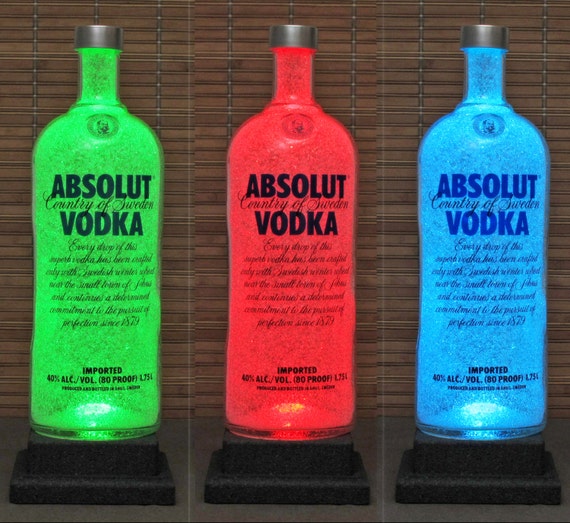 1.75 Liter Absolut Vodka Color Changing Remote by BodaciousBottles