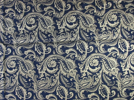 Cotton Fabric Remnant Black Gold Paisley Fabric Gold Embossed