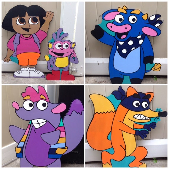 Set of 5 Dora the Explorer Wood Standees Dora Boots Benny