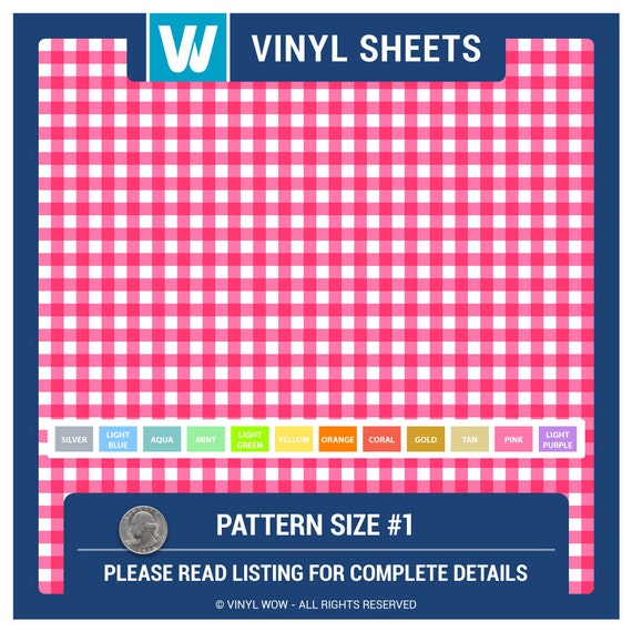 craft sheet vinyl permanent gingham 12 in x 27 in by vinylwow