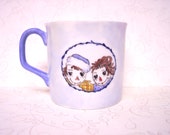 Painted Porcelain Child's Cup, Raggedy Andy/Raggedy Ann Child's Cup, China Painted Child's Cup,Raggedy Andy/Raggedy Ann Cup,OFG Team,TOSCOFG