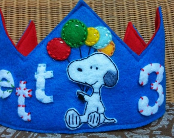 Personalized Colorful Snoopy Crown
