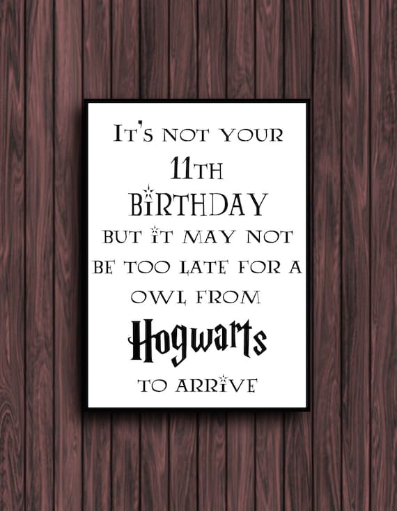 Harry Potter Hogwarts Owl Birthday Greeting by TheDandyLionDesigns