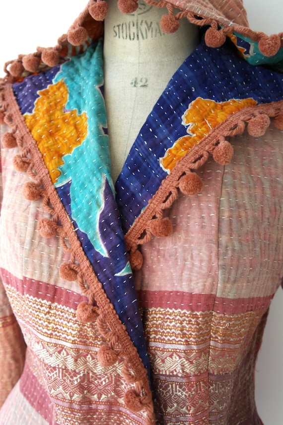 kantha quilt jacket hooded kantha jacket kantha coat kantha