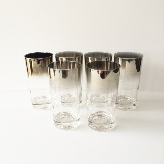 Vintage Highball Tom Collins Glasses Mid by AlegriaCollection