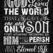 Scripture Art John 3:16 Chalkboard Style