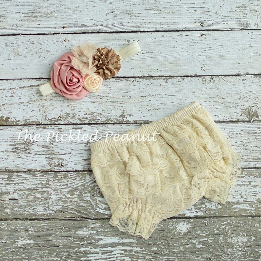 Vintage Baby Bloomers Lace Bloomer Ruffle by ThePickledPeanut