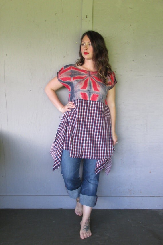 upcycled Lagenlook tunic / refashioned by lillienoradrygoods