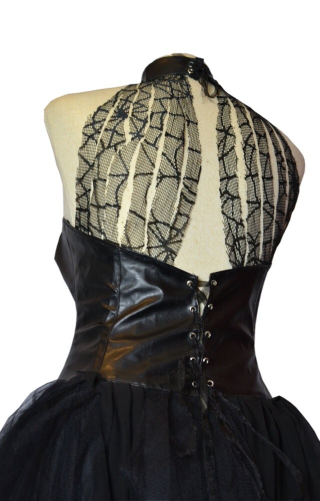 Stunning Spooky Goth Gothic Funeral Wedding Vampire Dress Gown