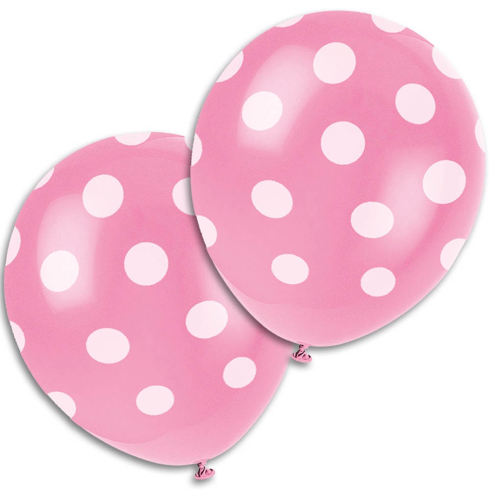 Light Pink Polka Dot Balloons 150 Polka Dot Balloons