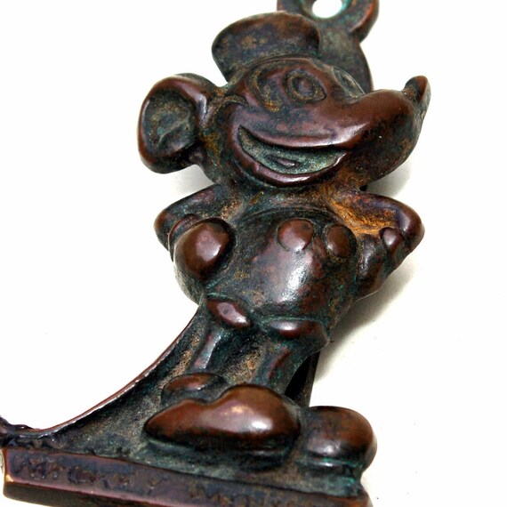Antique Mickey Mouse Door Knocker Rare Walt Disney Brass