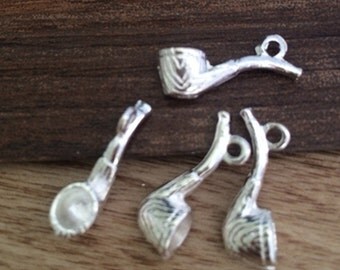 20pcs 21mmx7mm pipe charm --Silver charm pendant Jewelry Findings
