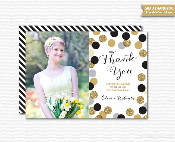 graduation thank you photo card graduation thank you card