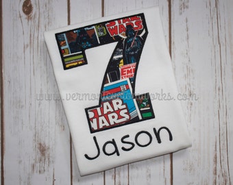 Star Wars Birthday Shirt, Star Wars Shirt, Darth Vader Shirt, Birthday Shirt, Personalized Birthday Shirt, Star Wars, Darth Vader, Boys