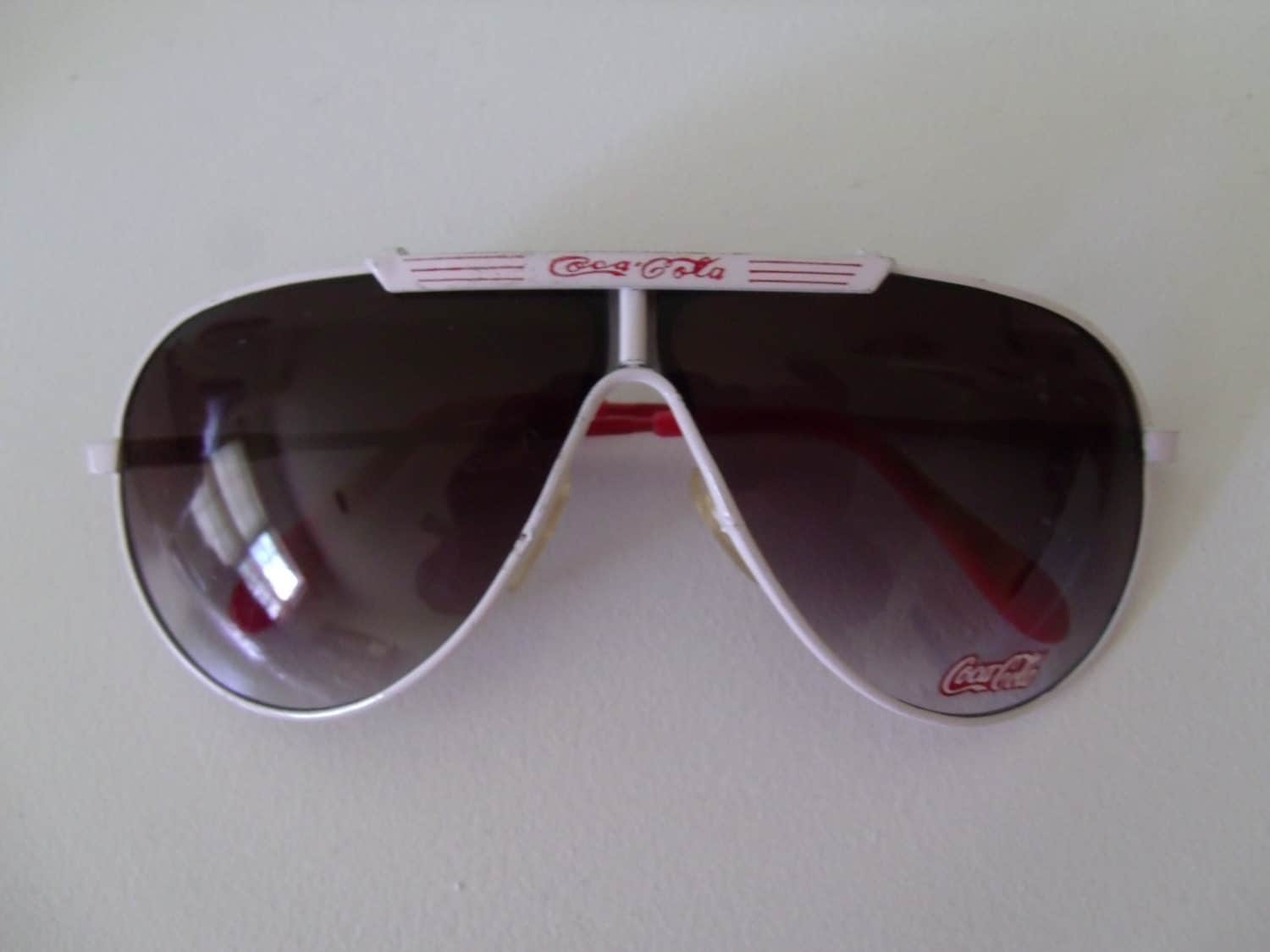 Vintage 80s Aviator Style Coca Cola Sunglasses 