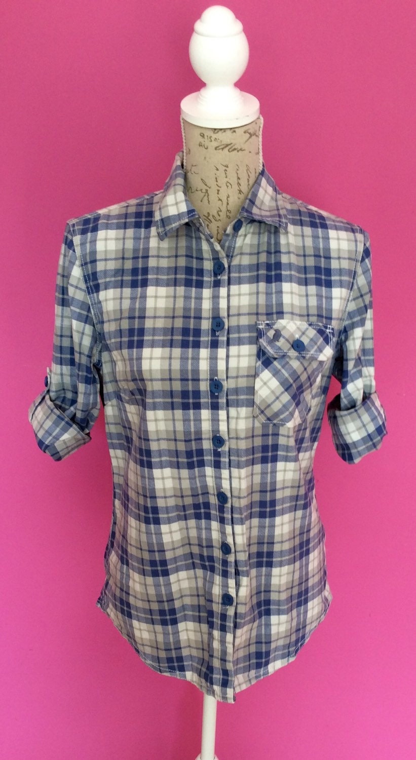 Reserved Blue cotton checked lumberjack style shirt
