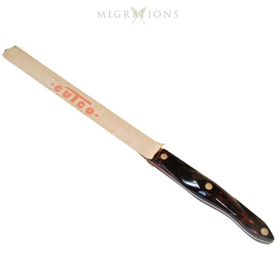 Vintage Cutco Serrated Bread Knife Classic Brown Handle