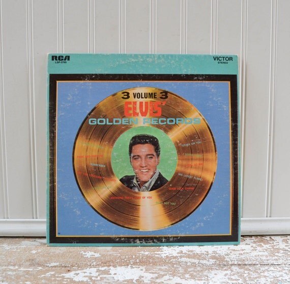 Vintage Elvis Album Golden Records Volume 3 1963 Vinyl