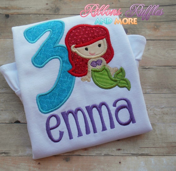 etsy mermaid birthday shirt