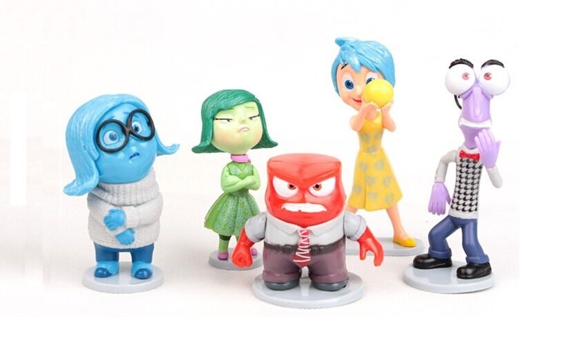 Inside Out CAKE TOPPER Joy Sadness Fear Disgust Anger 5 Figure