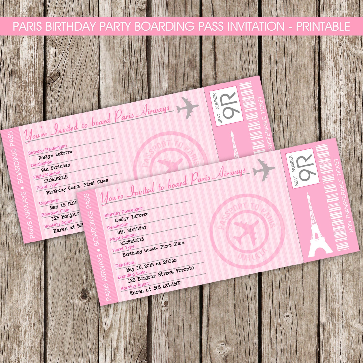 Paris Party Invitations 9