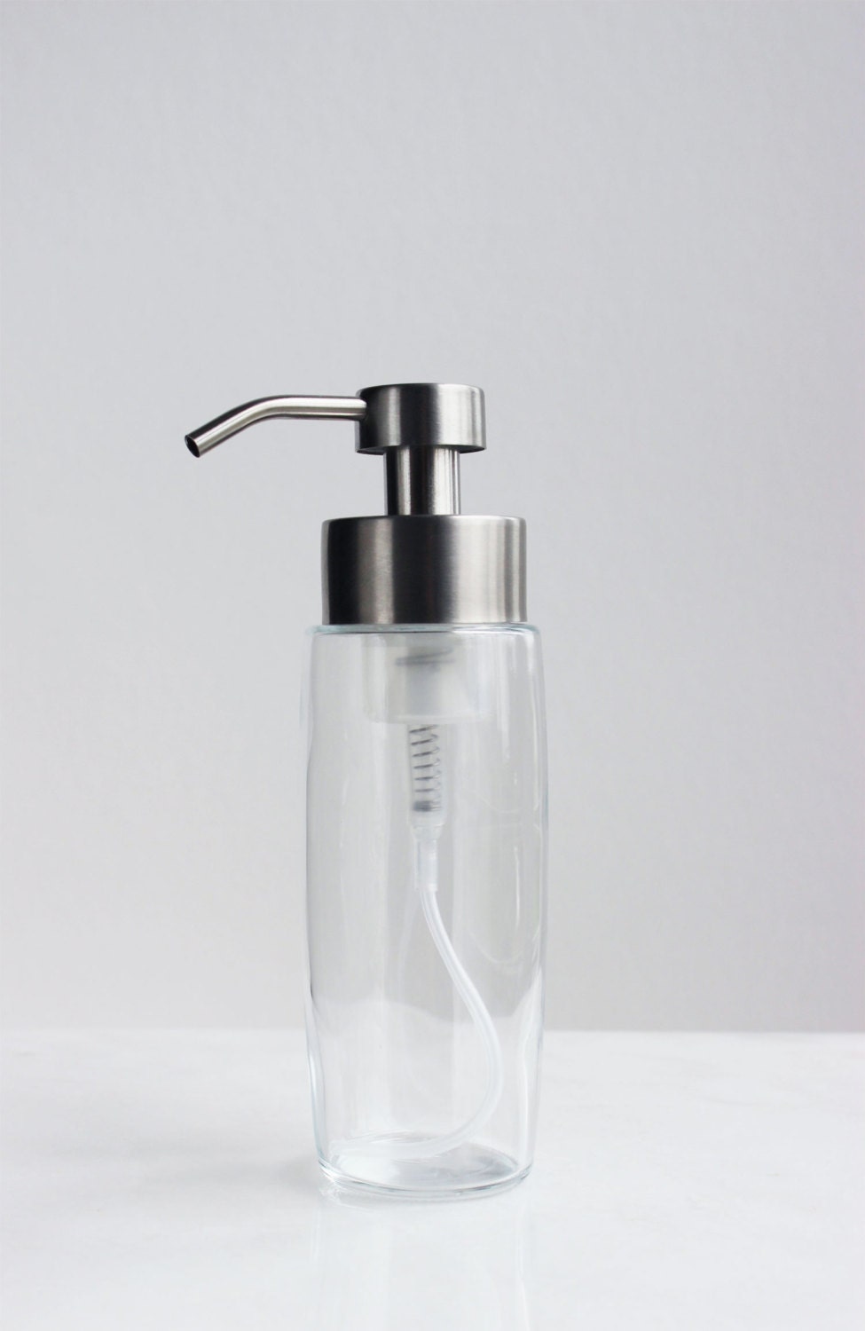 Large Glass Foaming Soap Dispenser with Stainless Steel by Rail19