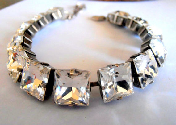 Swarovski Crystal Bracelet Clear Crystal 10mm Wedding