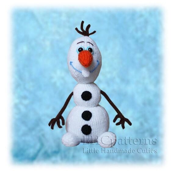 Olaf Snowman Knitted Toy PATTERN from LHCpatterns on Etsy ...