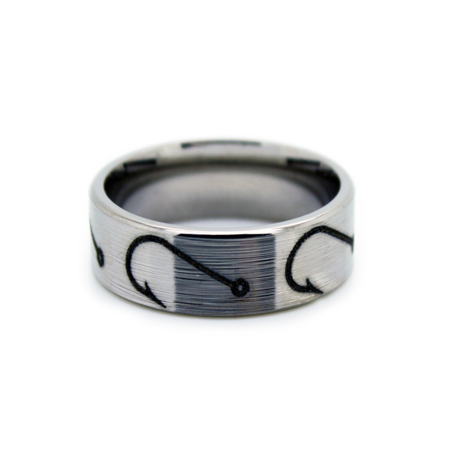 Fishing Hook Ring Gone Fishing Fish Hooks Mens Ring